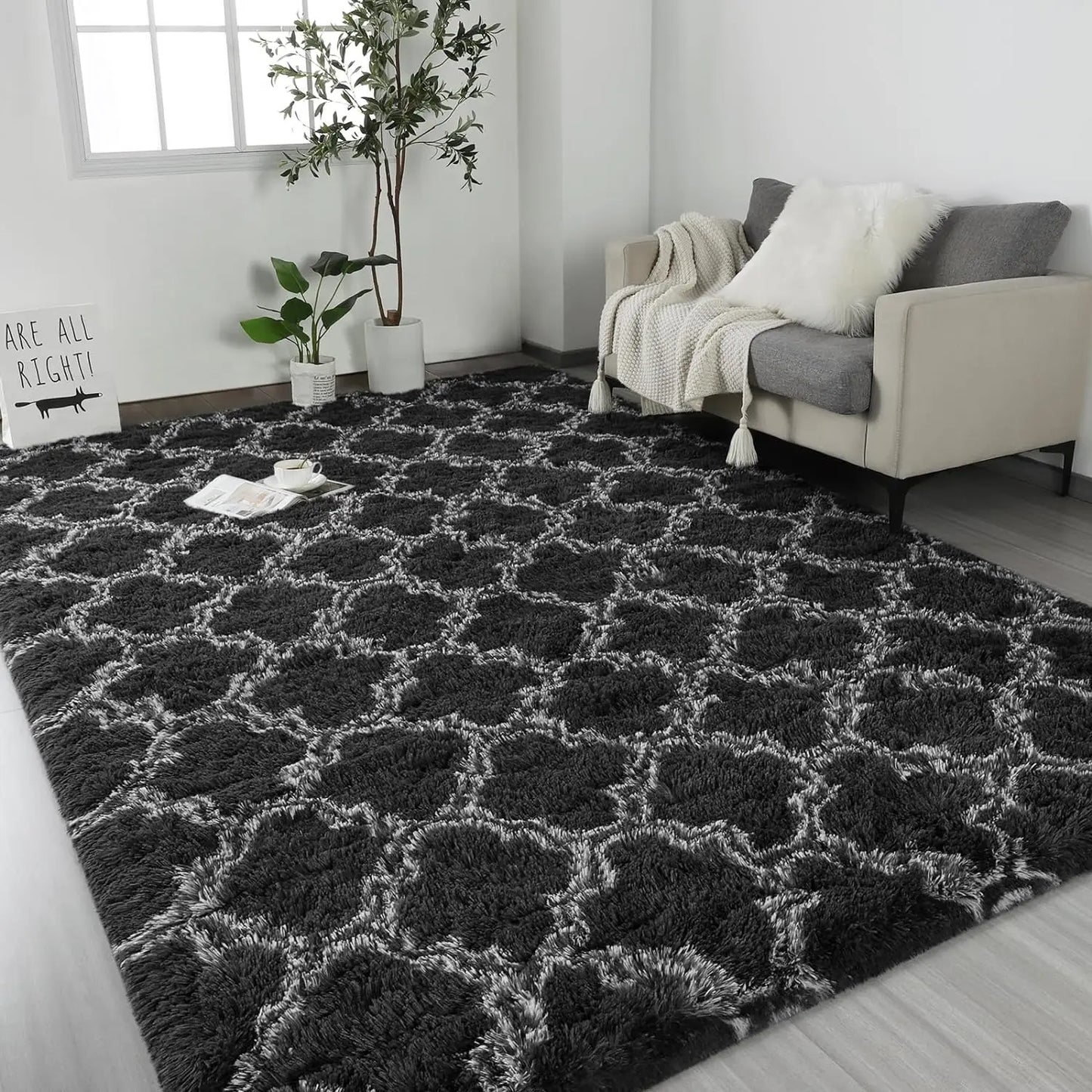 Large Shag Area Rugs Super Soft Plush Fluffy Carpets