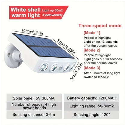 Sensor Motion 4 LED Powerful Solar Security Lights