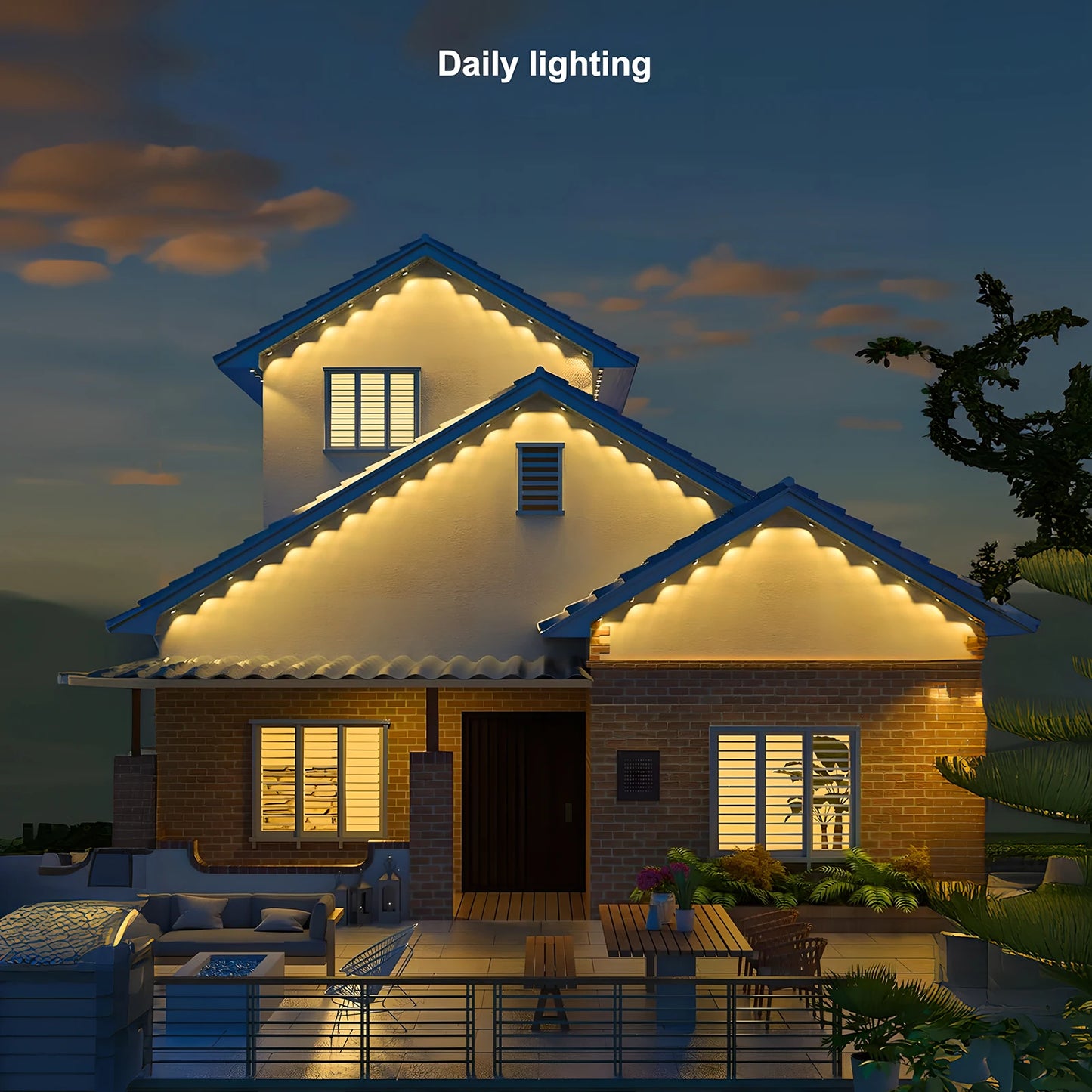 Permanent  Smart Outdoor Lights with Scene Modes  for  All Holiday