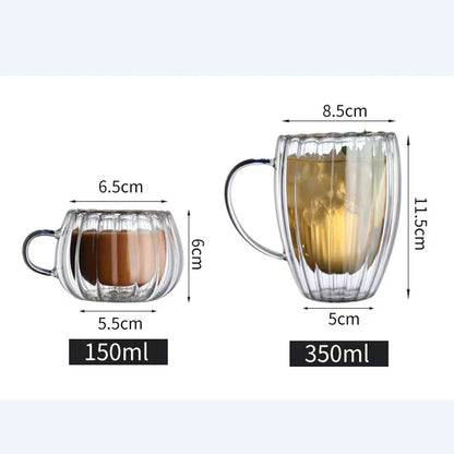 New Coffee Heat Resistant Stripe Tea Water Cup