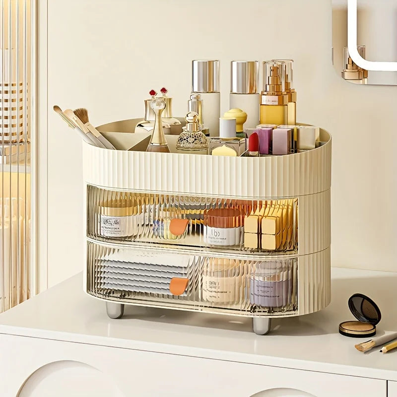 Large Capacity Rotating Makeup Organizer