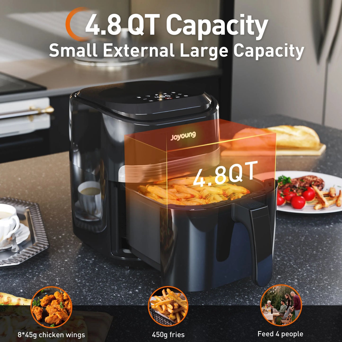 4.5 L Air Fryer with Digital LED Touch Screen