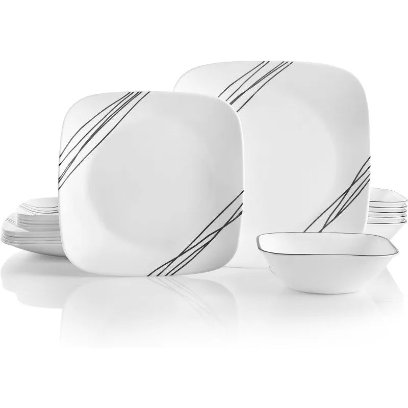 18-Piece Lightweight Dinnerware Set Service for 6