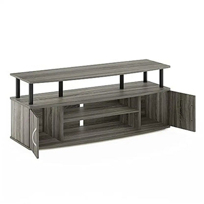 Entertainment TV Stand  Storage Shelves  Easy Assemble