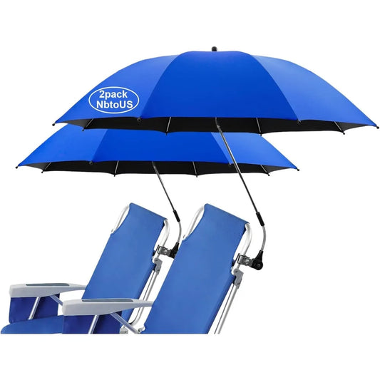 Adjustable 2 PACK Beach Umbrella (No Chair Included)