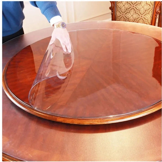 Round Tablecloth Waterproof Transparent Soft Plastic