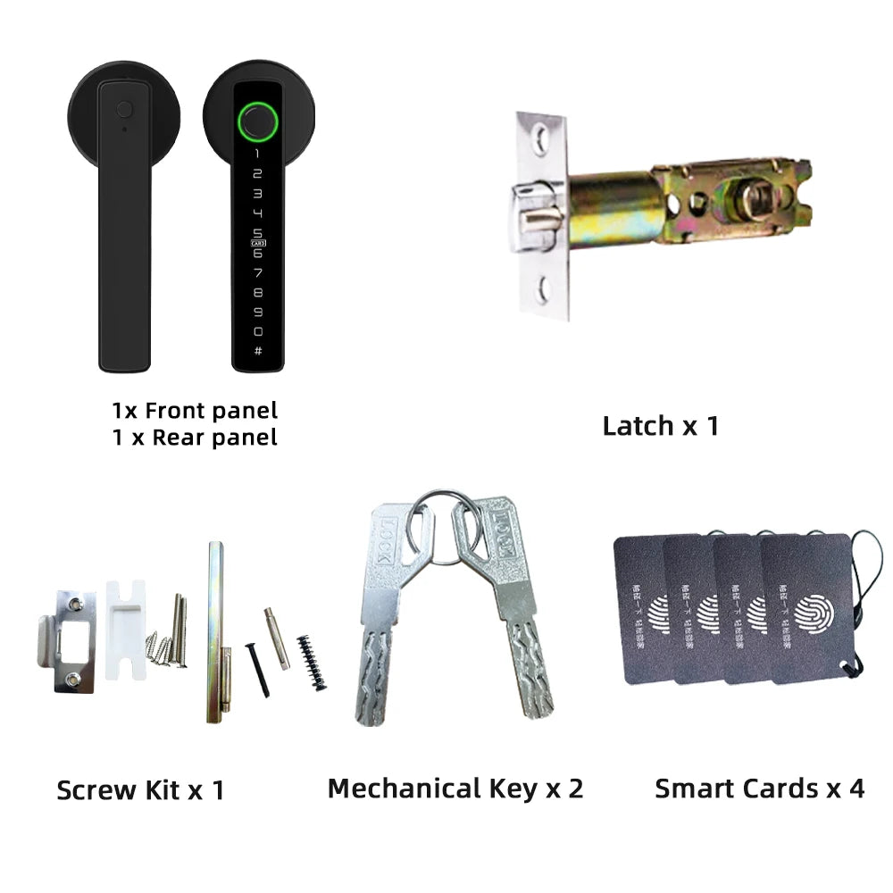 Digital Electronic Fingerprint Door Lock with Password/Key/IC Card/ Smartlife/APP Unlock