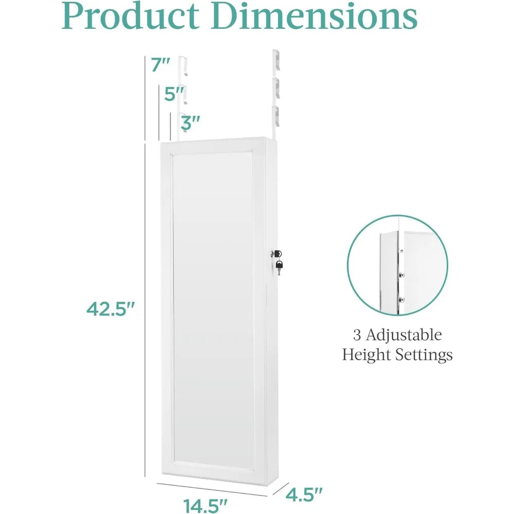 LED Mirror Organizer Jewelry Cabinet