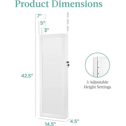 LED Mirror Organizer Jewelry Cabinet