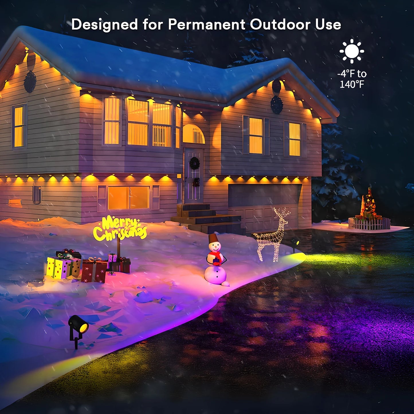 Permanent  Smart Outdoor Lights with Scene Modes  for  All Holiday