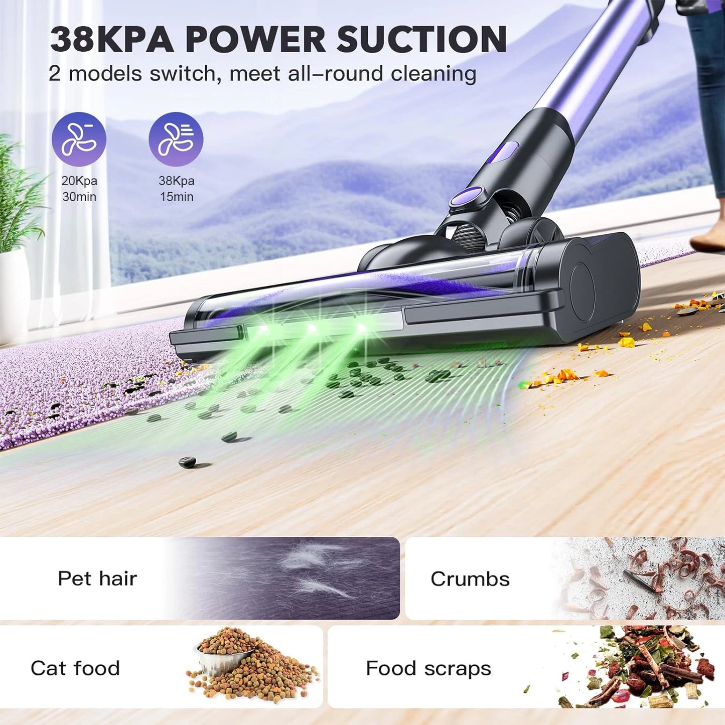 Wireless Handheld Vaccum Cleaners 180W  Suction Power