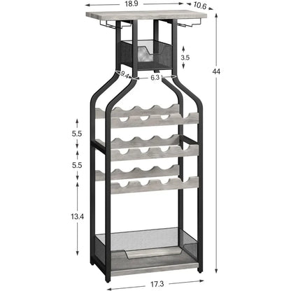 Wine Storage Organizer Display Rack Table