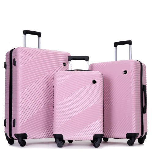 3 Piece Lightweight Luggage Sets ,Spinner Wheels, (20/24/28)