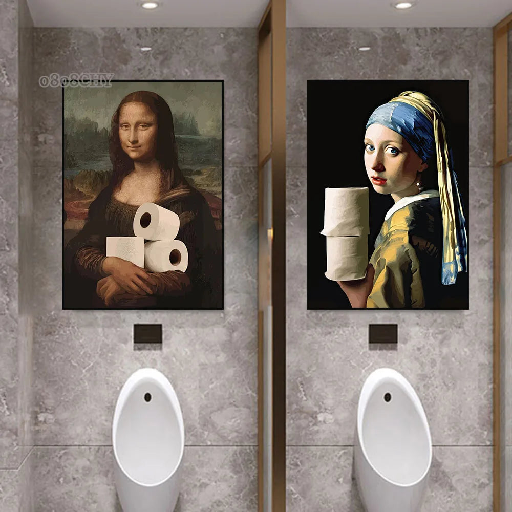 Funny Bathroom Toilet Posters Wall Art Decor