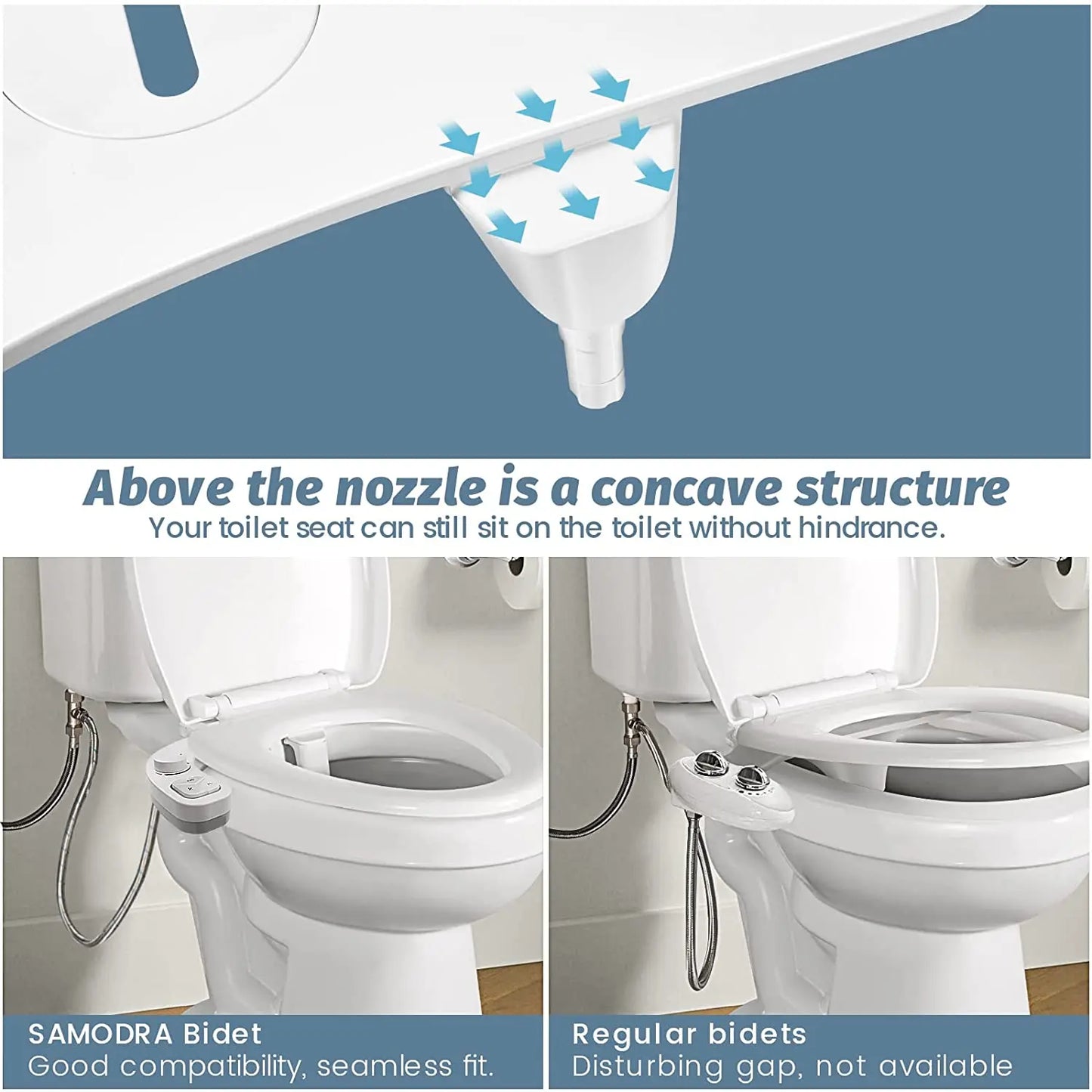 Non-Electric Self  Cleaning Bidet Water Sprayer Toilet Seat