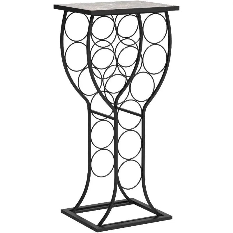 Freestanding Floor Wine Rack Stand, 11 Bottles