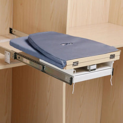 Retractable Rotating Ironing Board Gray Foldable