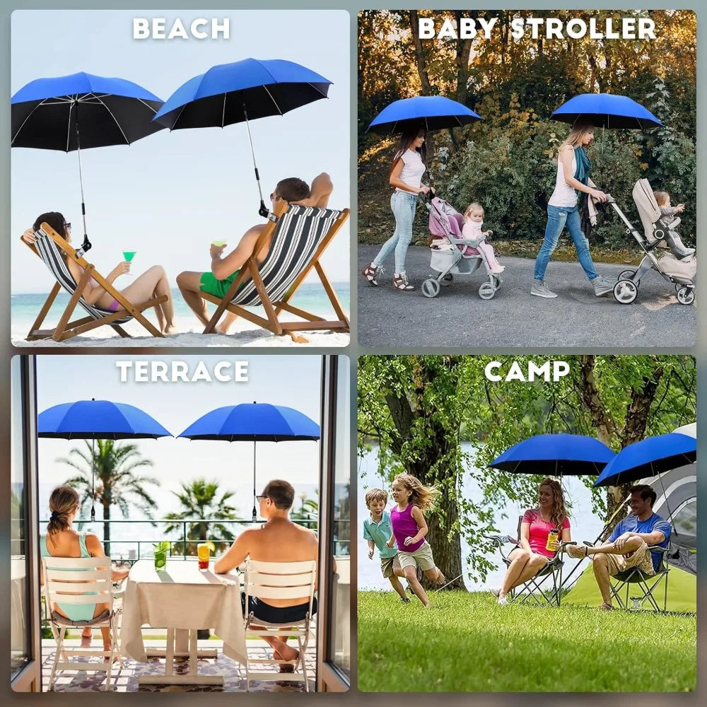 Adjustable 2 PACK Beach Umbrella (No Chair Included)