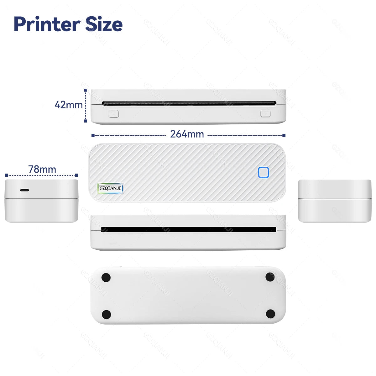 Portable A4 Thermal Printer for Office, Work, Home ,School