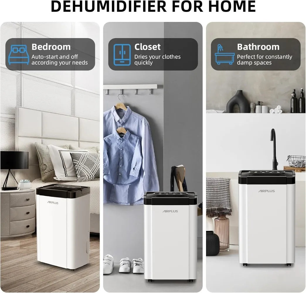 4,500 Sq. Ft 50-70 Pints Dehumidifier for Home and Basement with Drain Hose