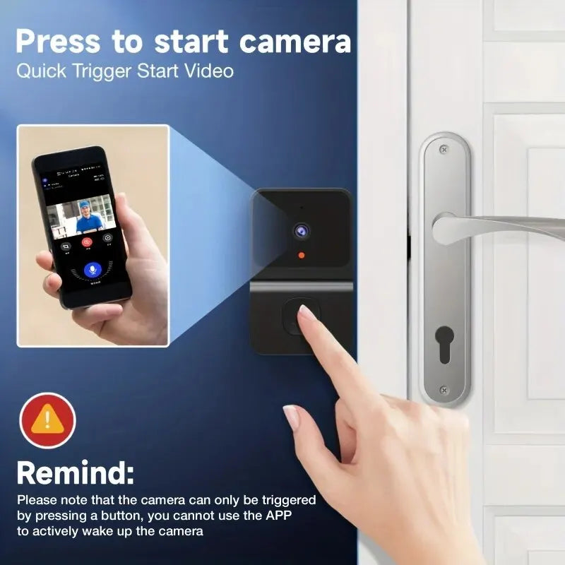 Wireless Doorbell WiFi Outdoor HD Camera Security with Night Vision