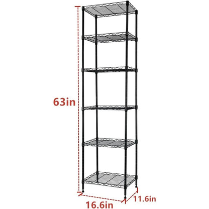 Adjustable 6 Wire Shelving Steel Storage Rack