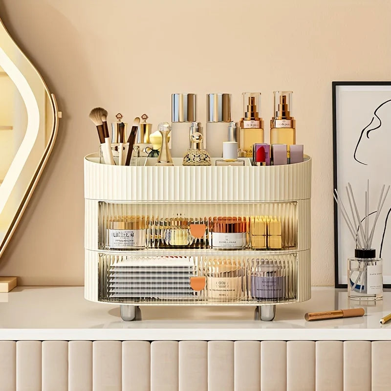 Large Capacity Rotating Makeup Organizer