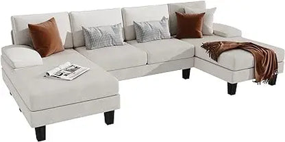 Convertible Sectional Sofa Couch,  , 4-Seat Sectional Sleeper Sofa