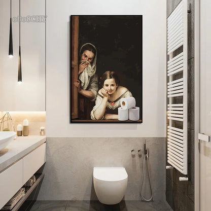 Funny Bathroom Toilet Posters Wall Art Decor