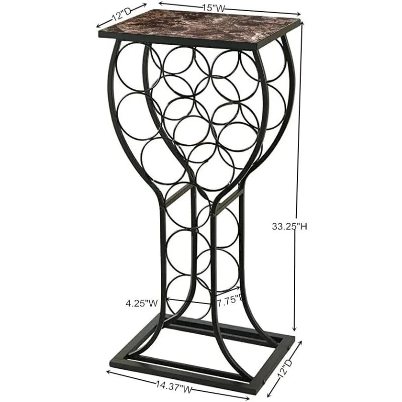 Freestanding Floor Wine Rack Stand, 11 Bottles