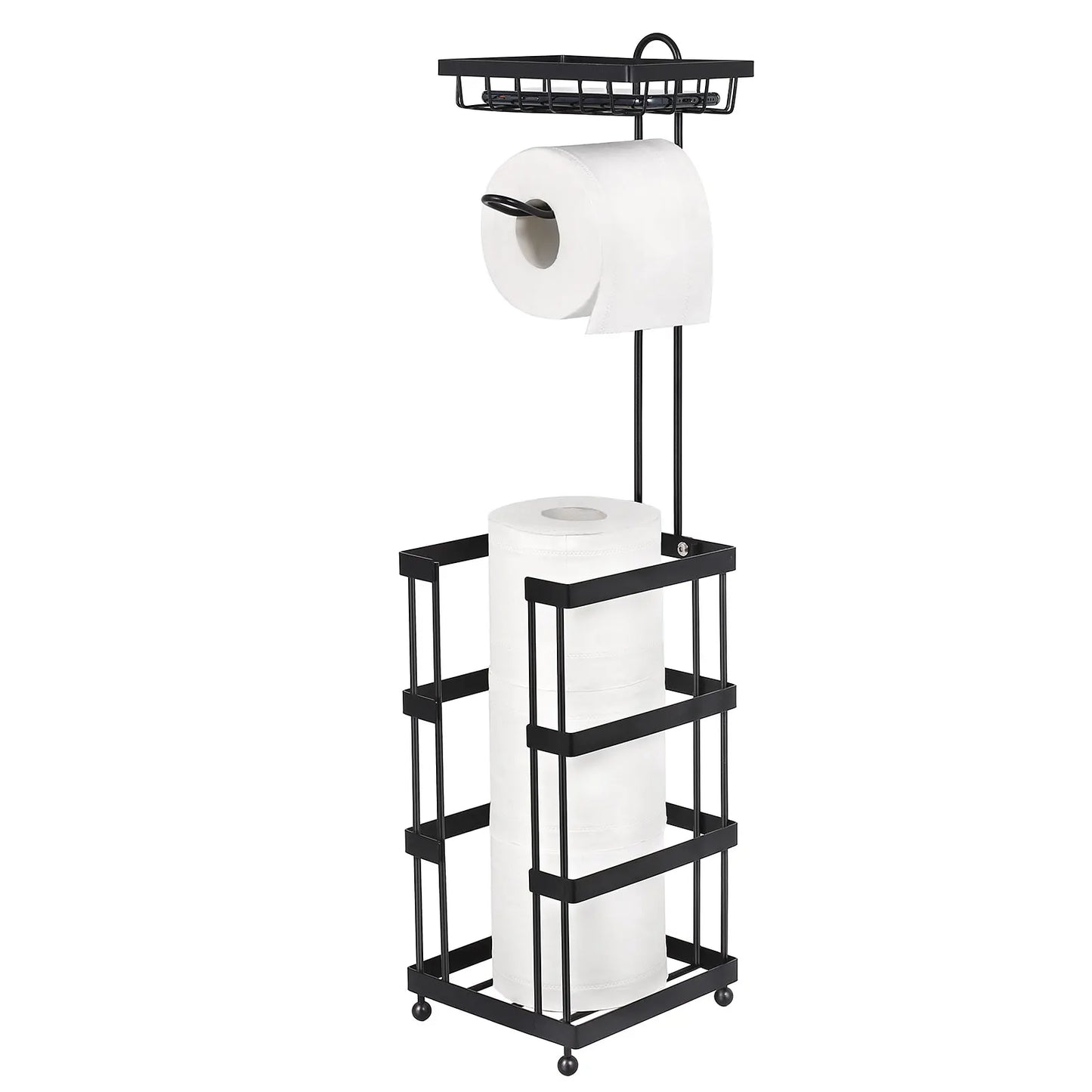 Freestanding Toilet Paper Holder Rack