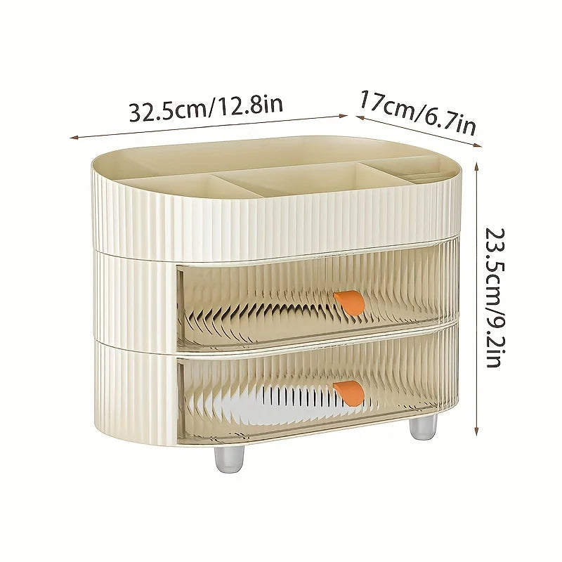 Large Capacity Rotating Makeup Organizer