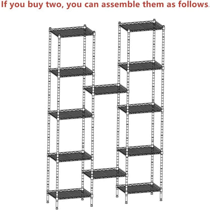 Adjustable 6 Wire Shelving Steel Storage Rack