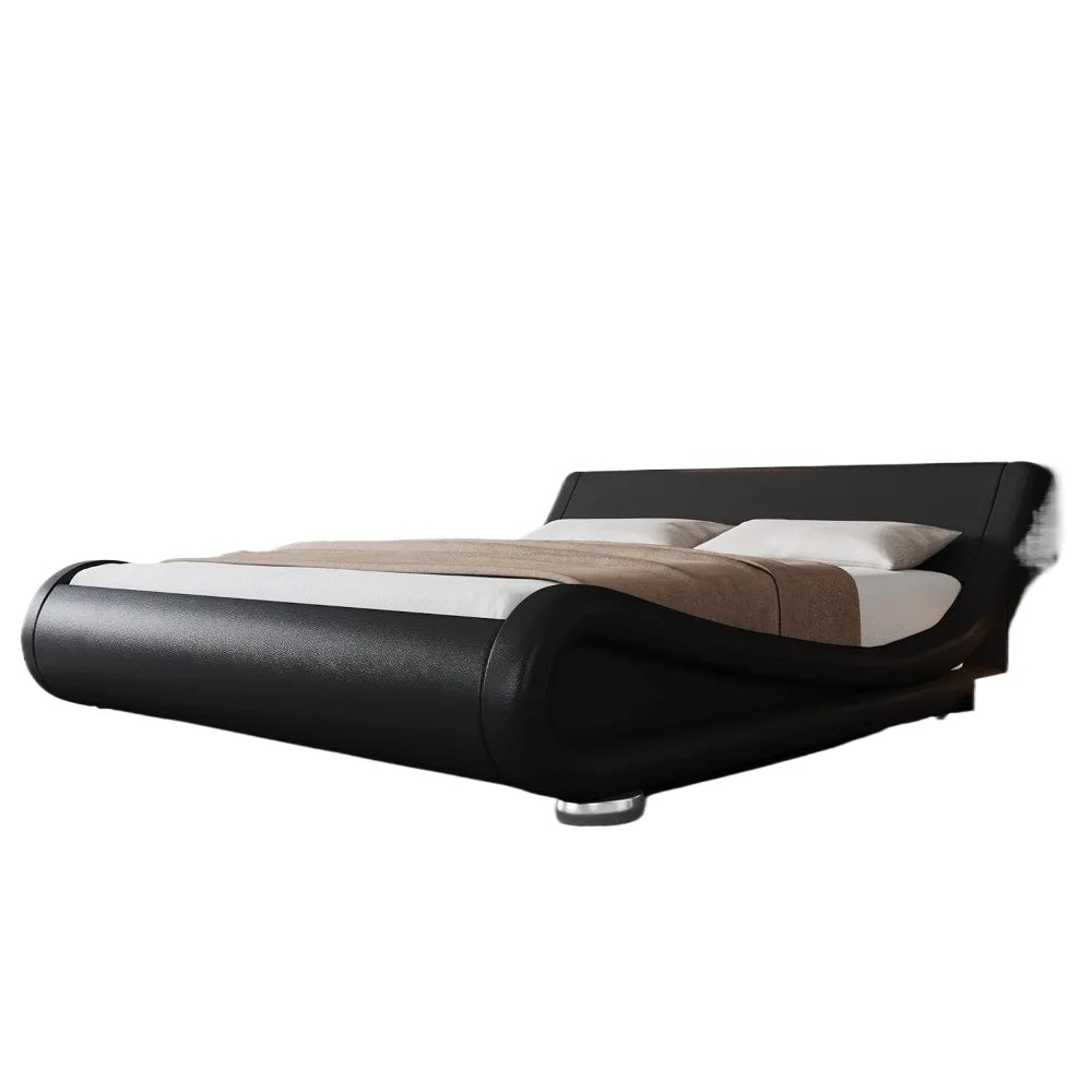 3 sizes Bed Frame with Ergonomic & Adjustable Headboard