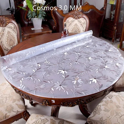 Round Tablecloth Waterproof Transparent Soft Plastic