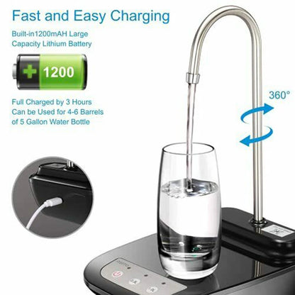 Electric Water Gallon Pump Automatic Water Bottle Dispenser  Rechargeable