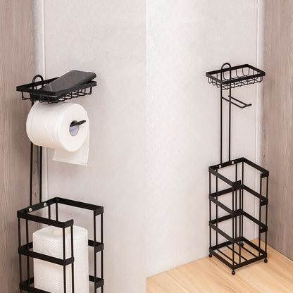 Freestanding Toilet Paper Holder Rack