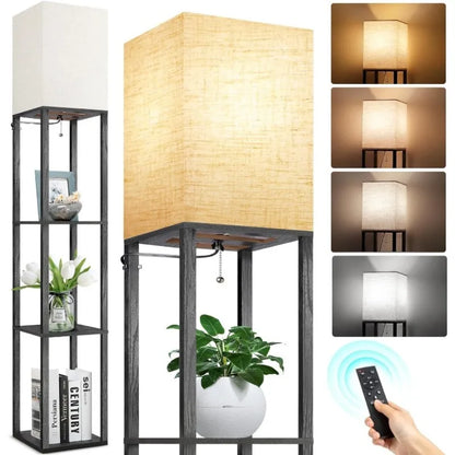 Standing Lamp with Shelves , USB &  C Ports