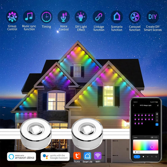 Wiscolor Permanent Smart Outdoor String  for Holiday Decorations