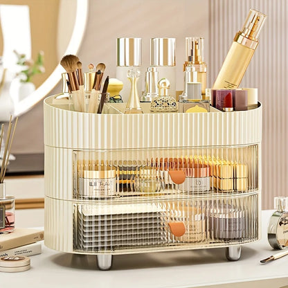 Large Capacity Rotating Makeup Organizer