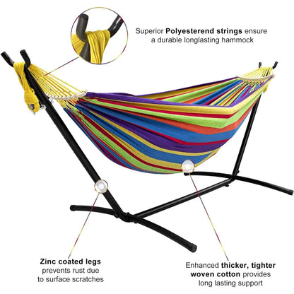 Hammock with Stand Included 450lb Capacity Steel Stand