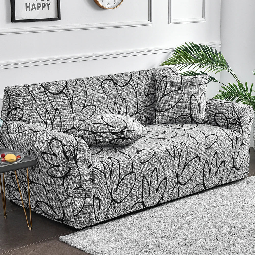 1pc Flower Printed Elastic Sofa Cover Protector