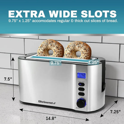 4 Slice Toaster with Countdown Timer & Cancel Function